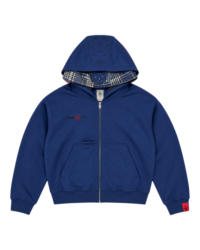 Double-Hooded Zip Navy