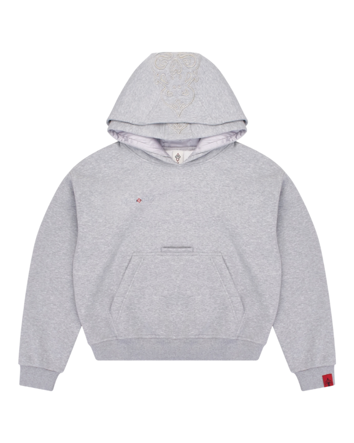 Grey Double Hood Hoodie