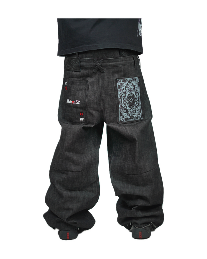 CARD SELVEDGE BLACK JEANS