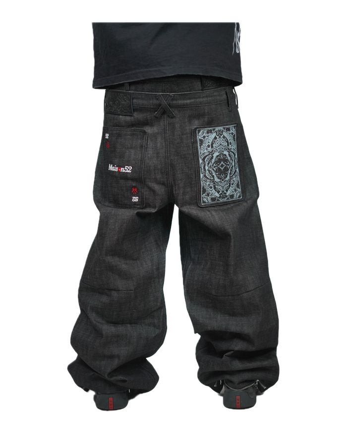 Card Selvedge Black Jeans