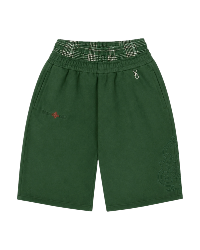 Double-Waisted Bermuda Green