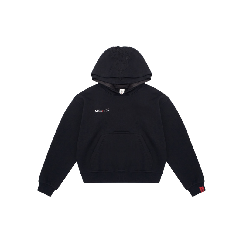 PRE-ORDERS BLACK DOUBLE HOOD HOODIE