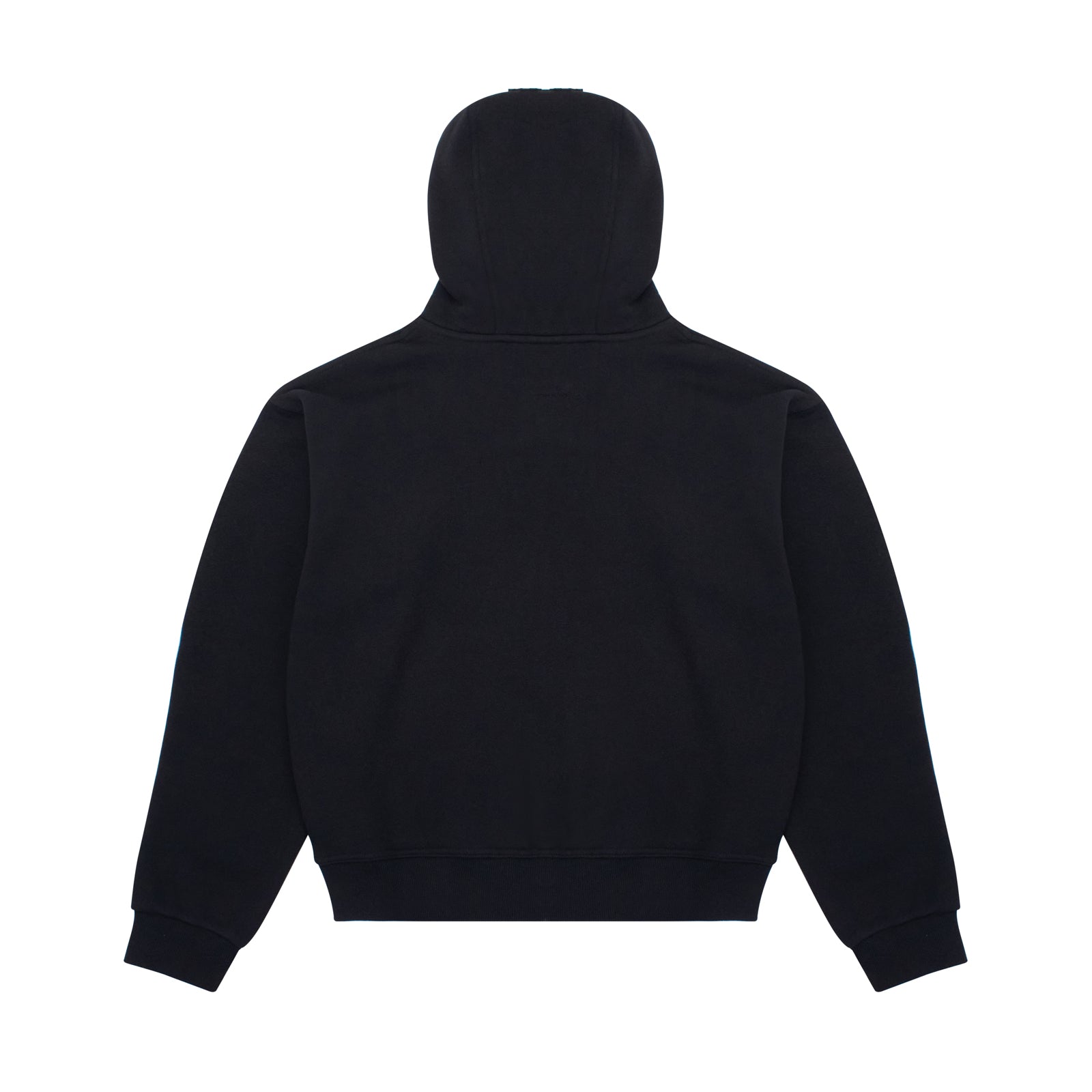 BLACK DOUBLE HOOD  ZIP UP