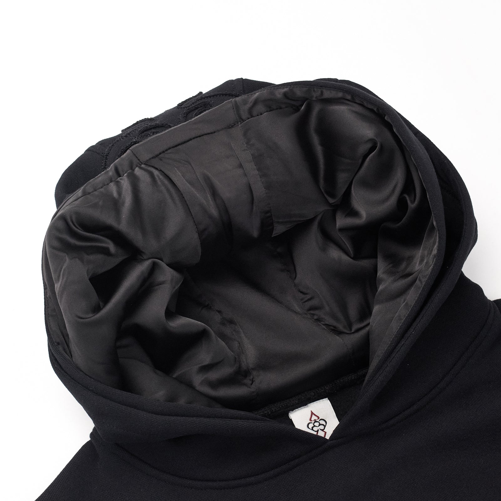 BLACK DOUBLE HOOD HOODIE