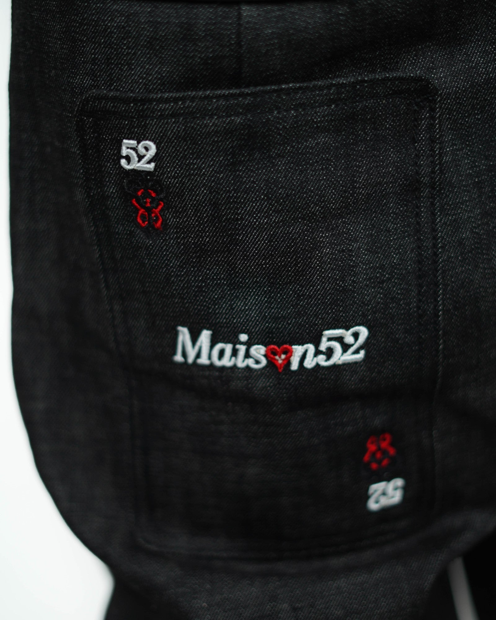 Card Selvedge Black Jeans