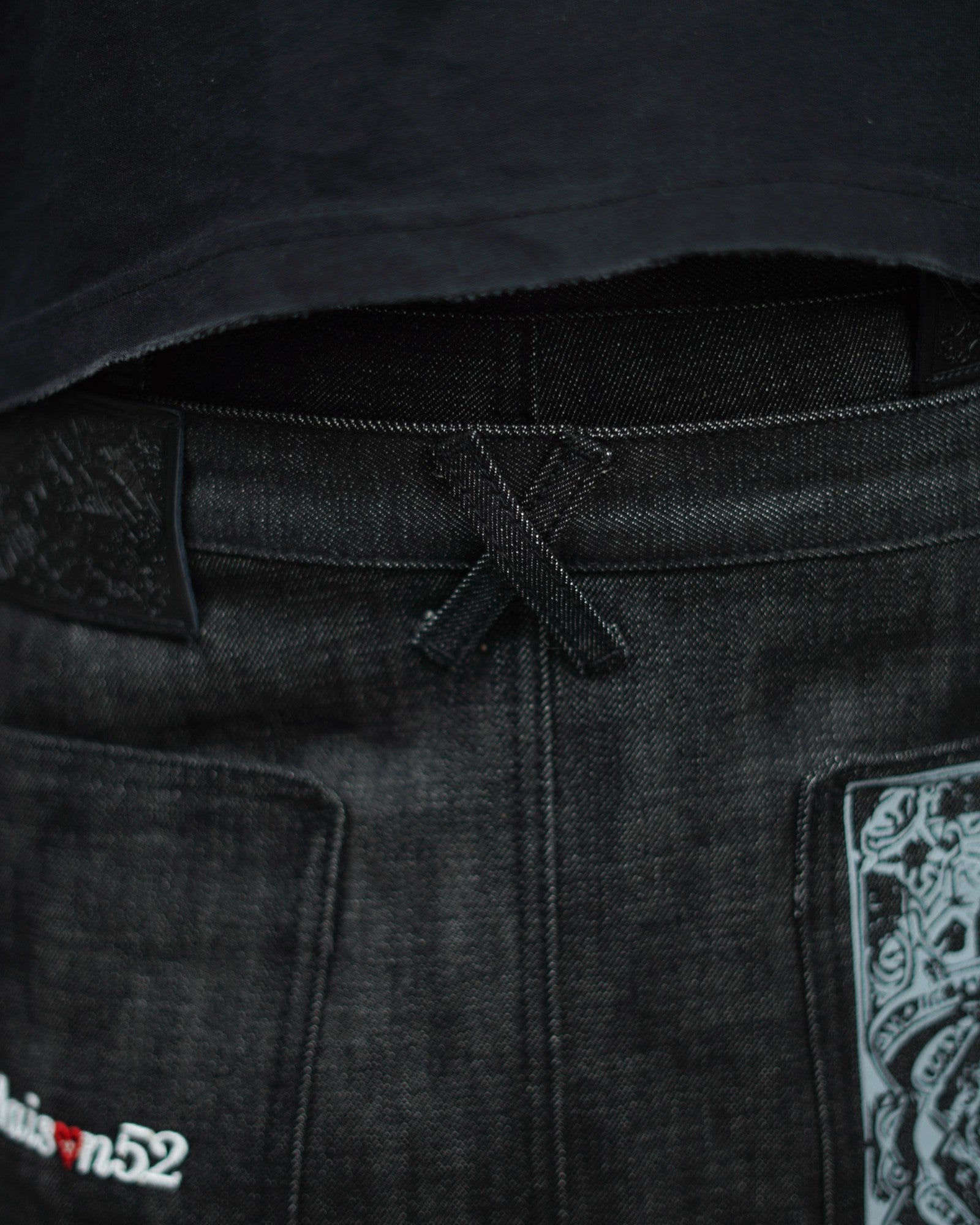Card Selvedge Black Jeans