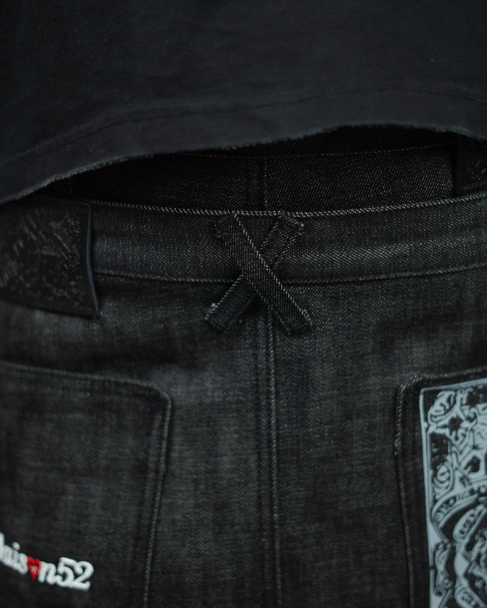 Card Selvedge Black Jeans