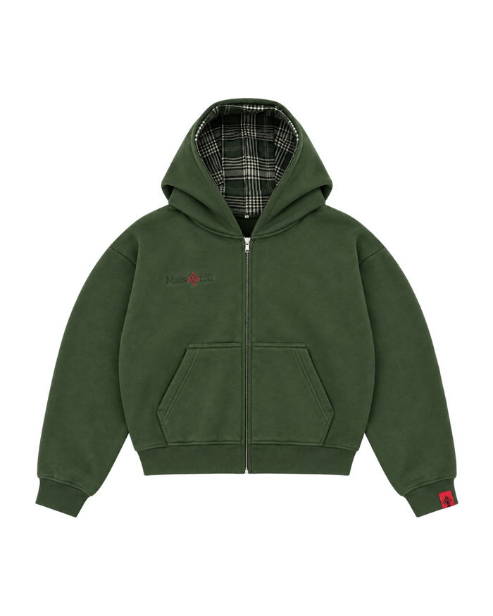 Double-Hooded Zip GREEN