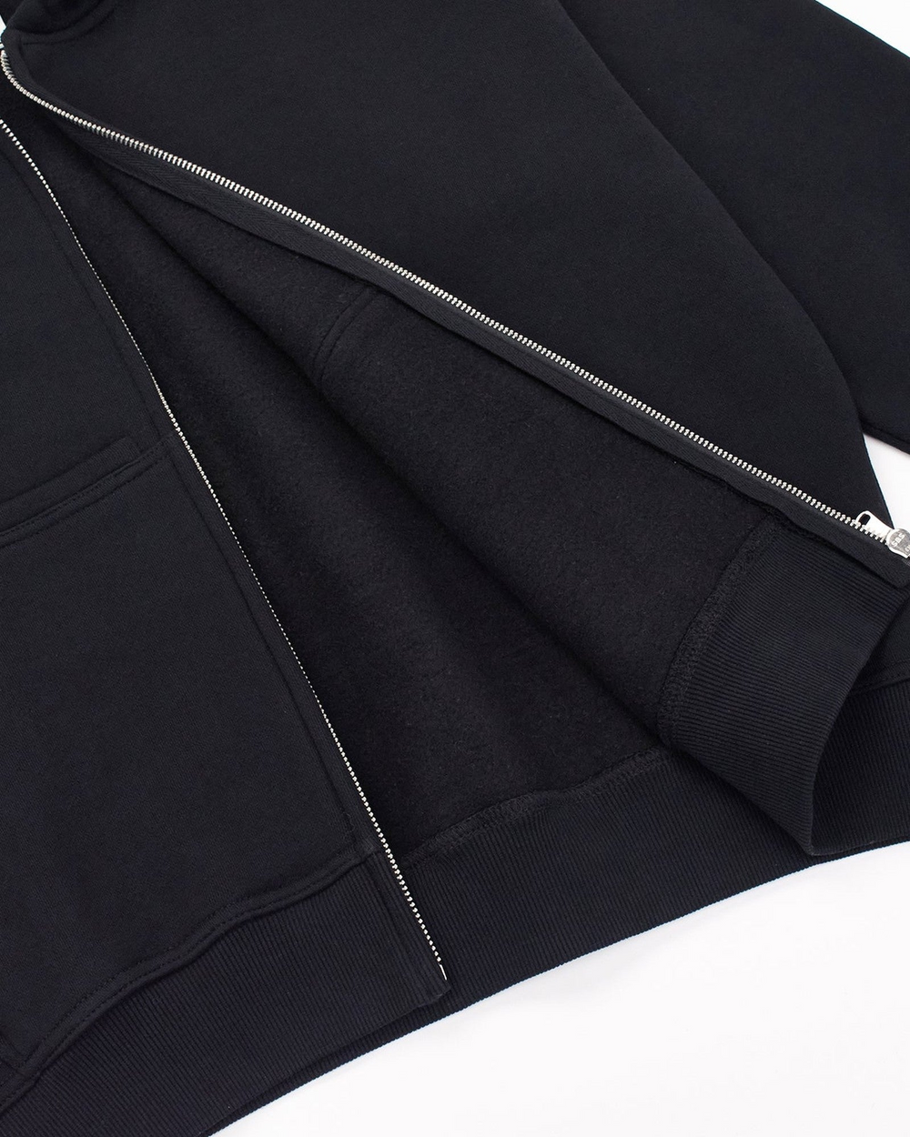 Black Double Hood Zip Up