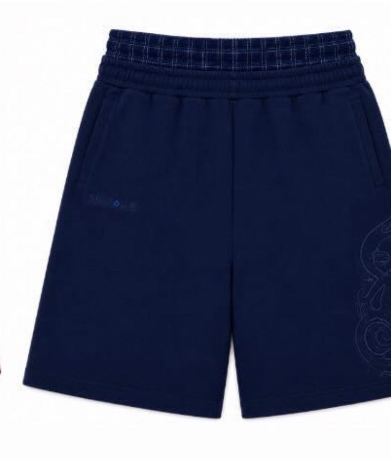 Double-Waisted Short BLUE