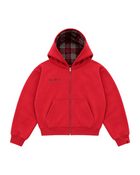 Double-Hooded Zip Red