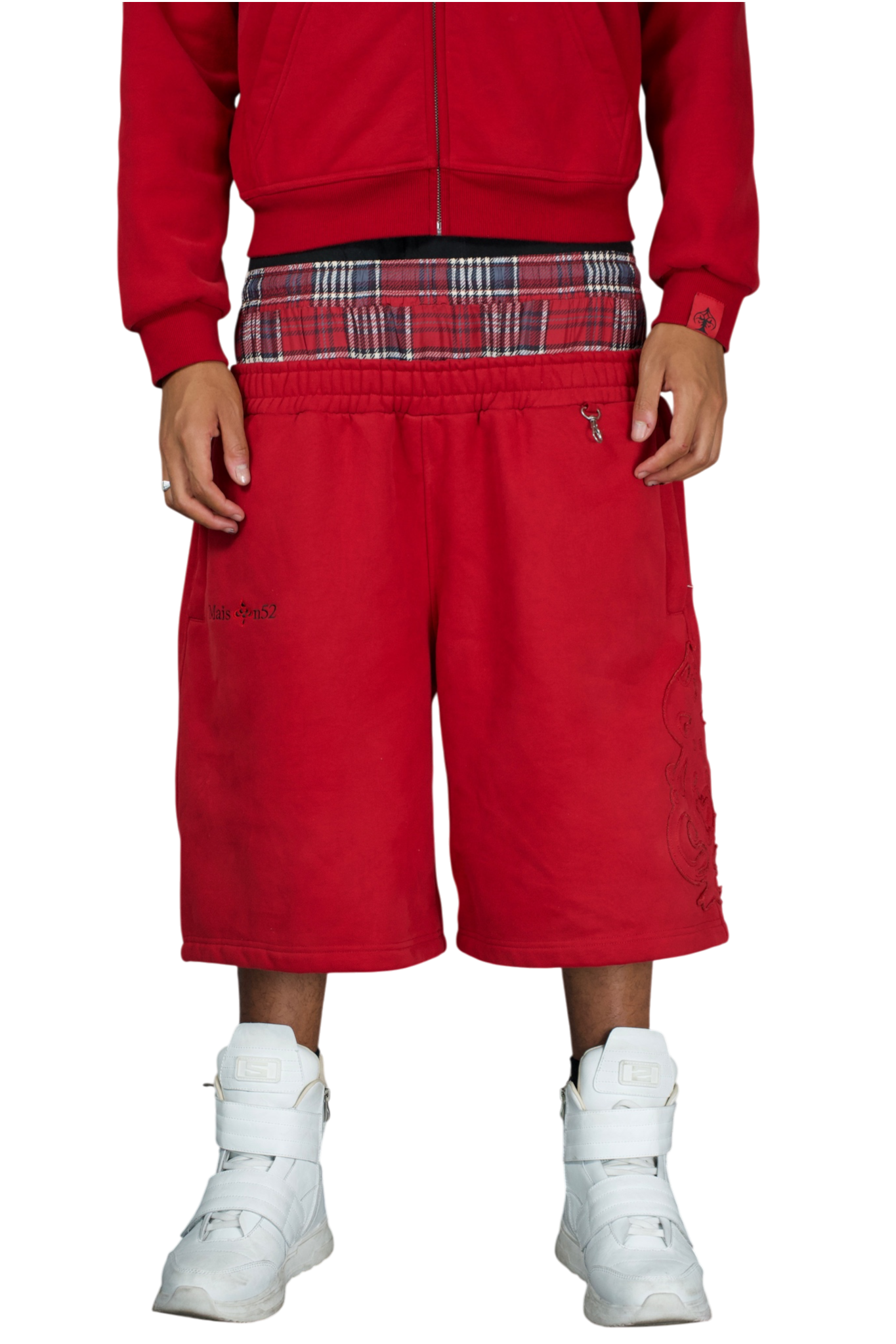 Double-Waisted Bermuda RED