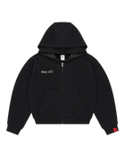 Black Double Hood Zip Up