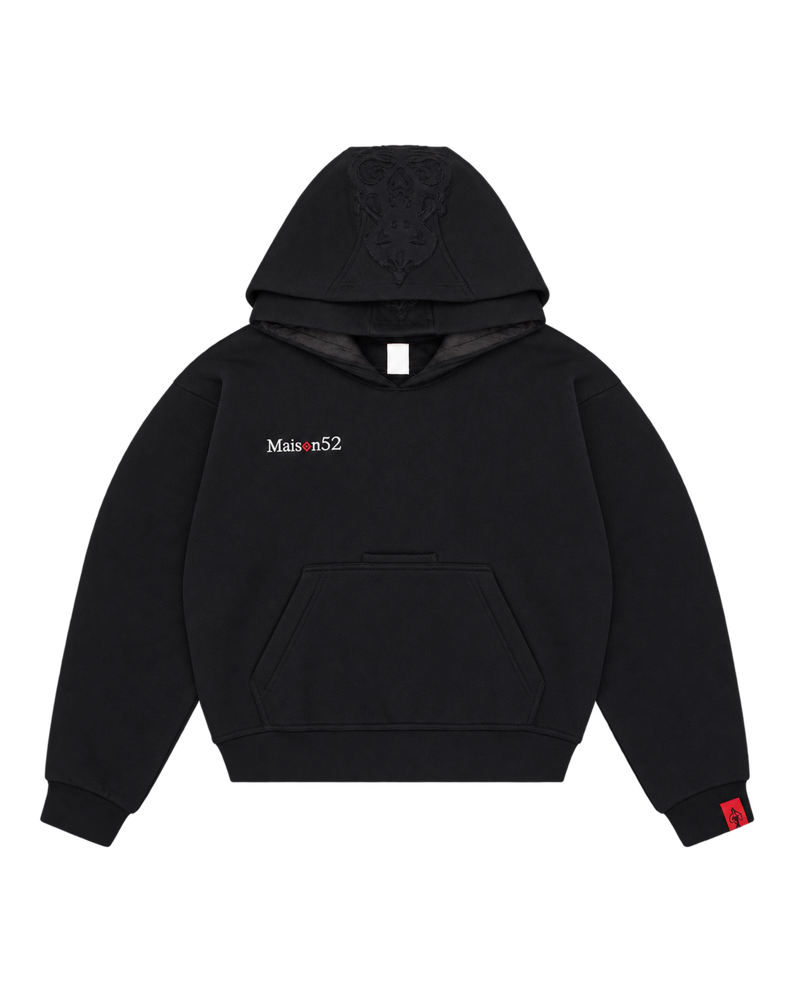 Black Double Hood Hoodie