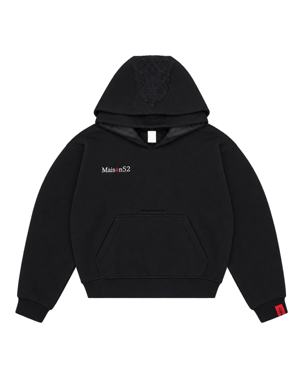 Black Double Hood Hoodie