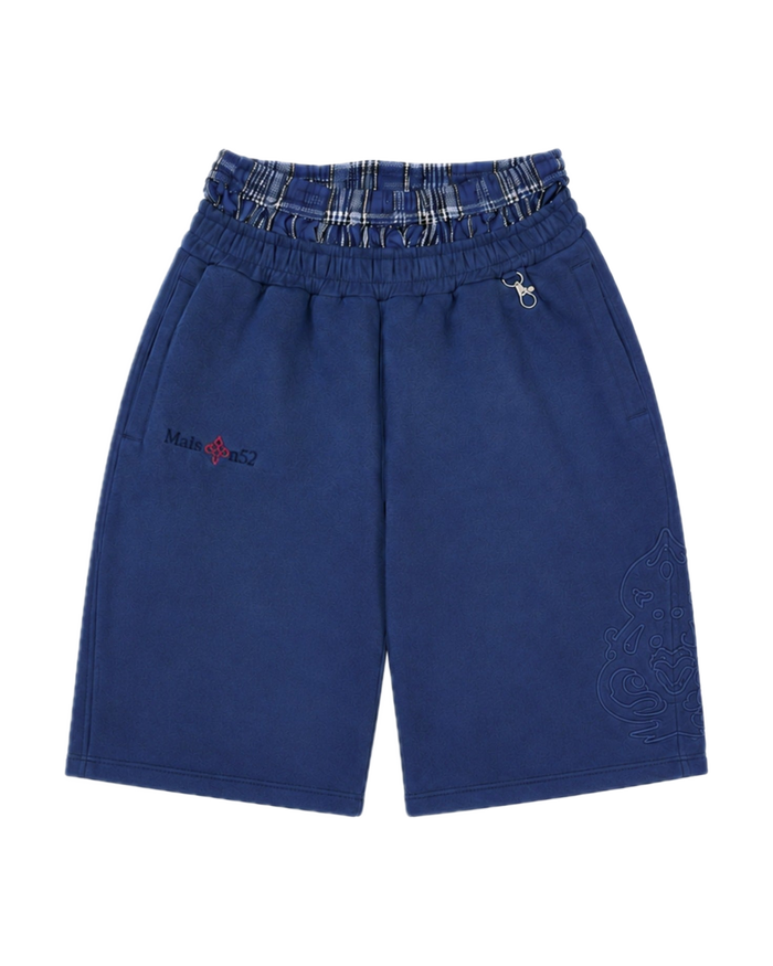 Double-Waisted Bermuda Navy