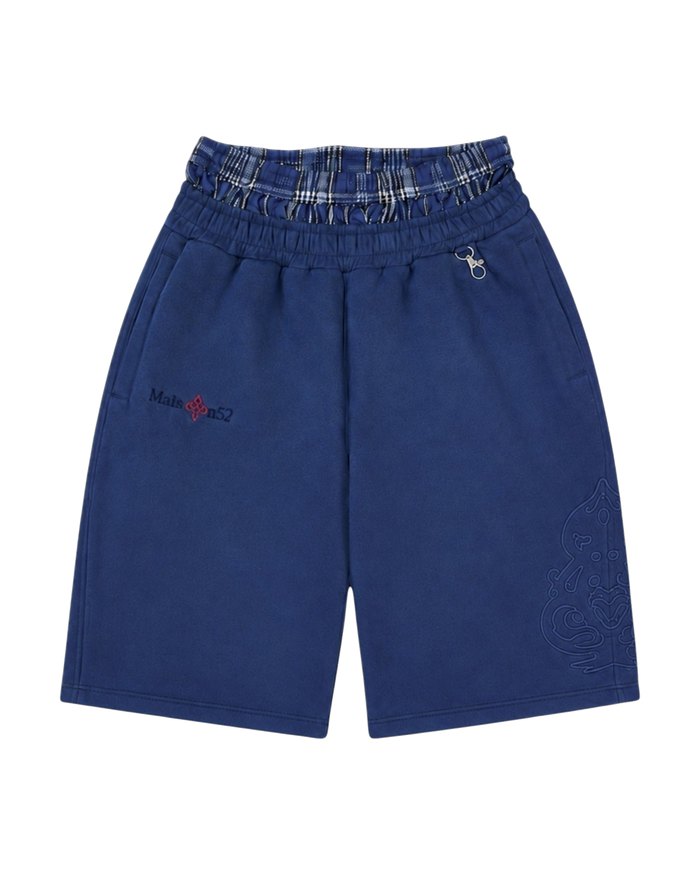 Double-Waisted Bermuda Navy