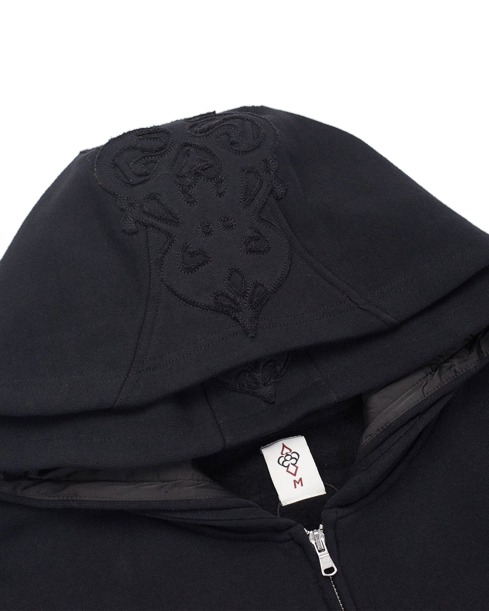 Black Double Hood Zip Up