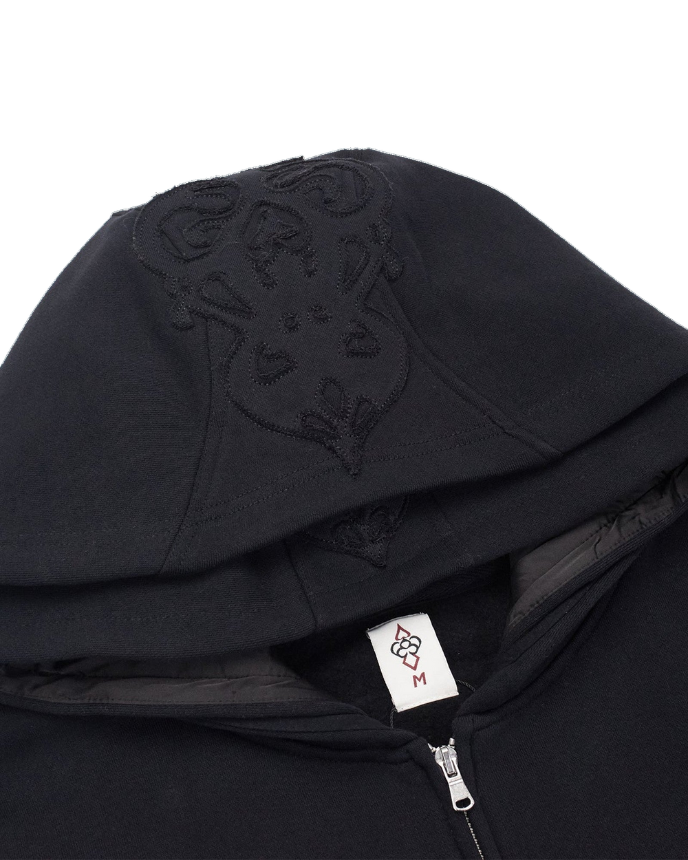 Black Double Hood Zip Up