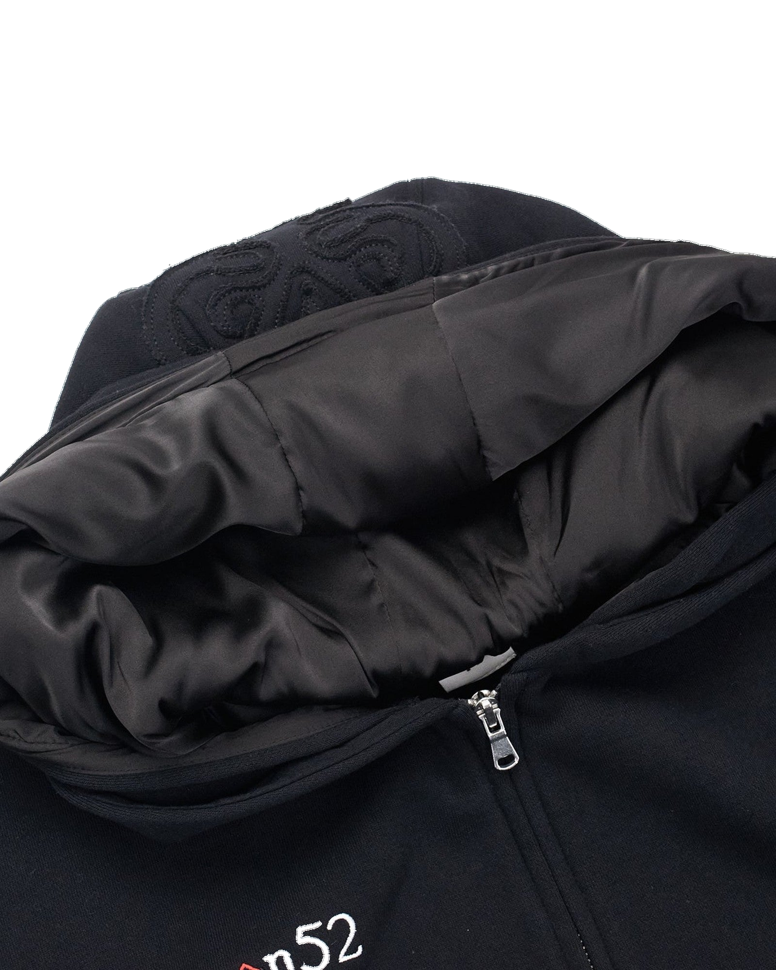 Black Double Hood Zip Up
