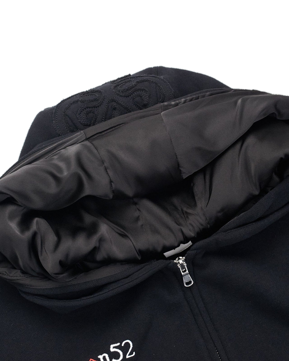 Black Double Hood Zip Up