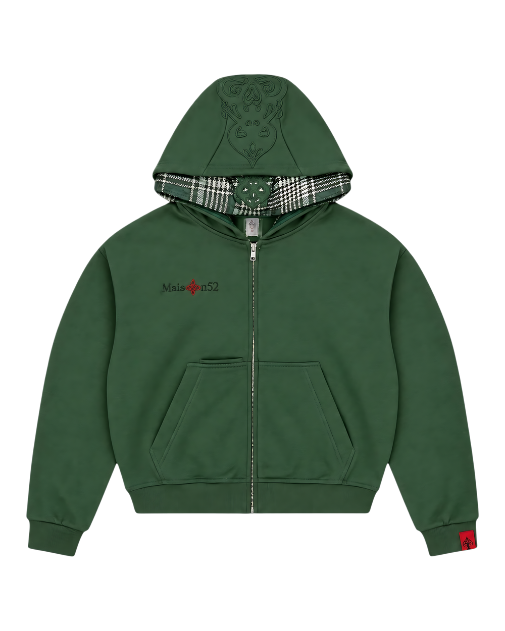 Double-Hooded Zip Green