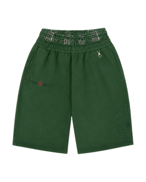 Double-Waisted Bermuda Green