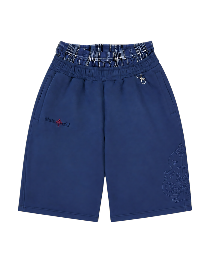 Double-Waisted Bermuda Navy