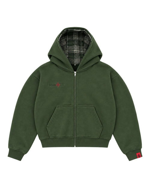 Zip hoodie Green
