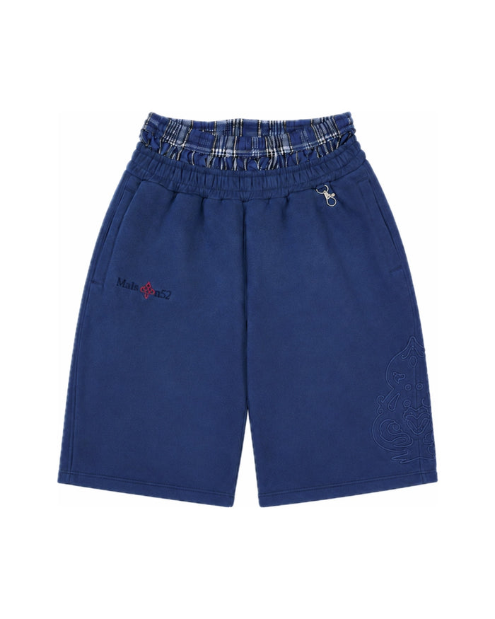 Double-Waisted Bermuda Navy