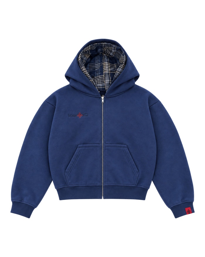 Double-Hooded Zip Navy