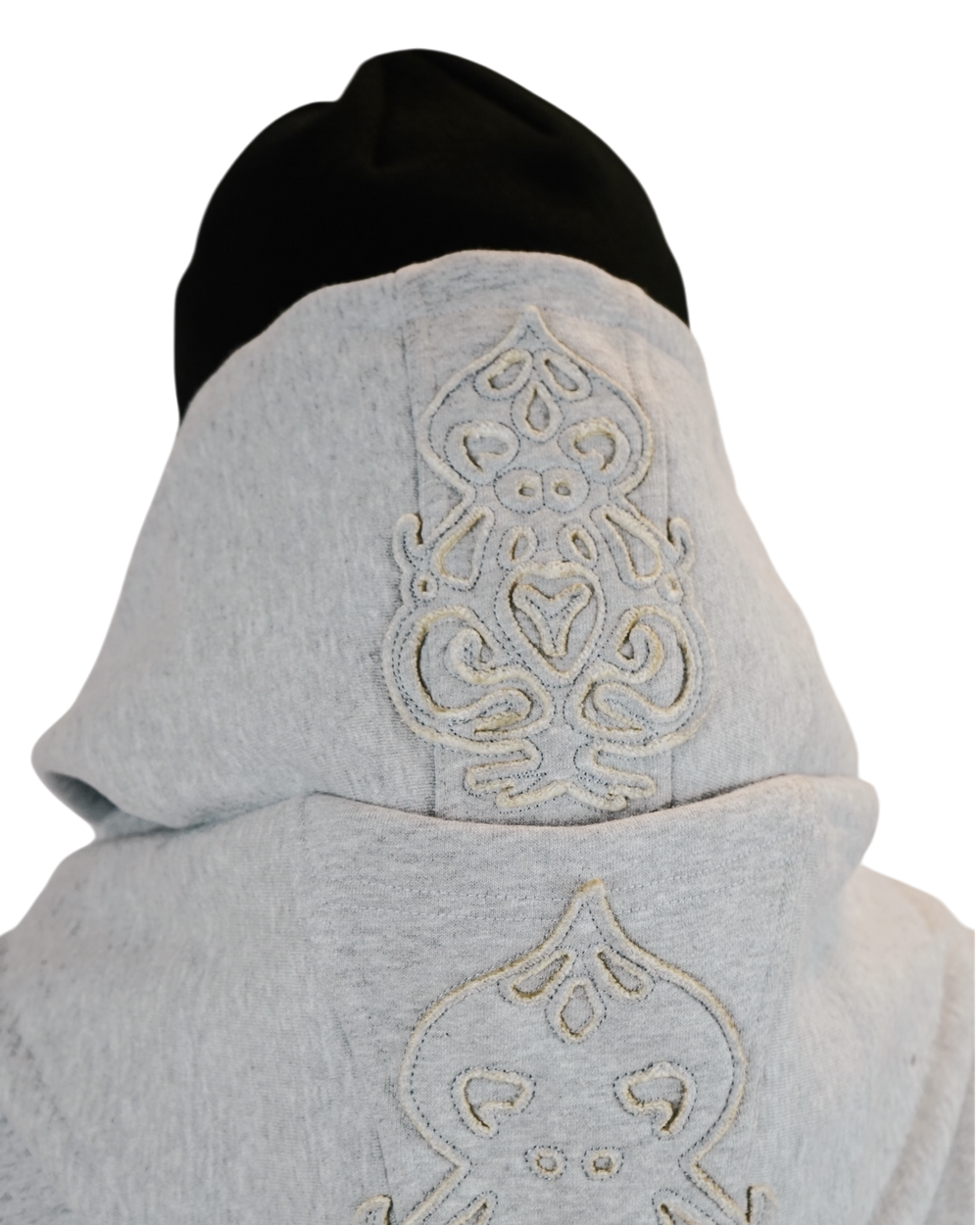 Tracksuit gris Maison52 porté, modèle 1m83 taille M