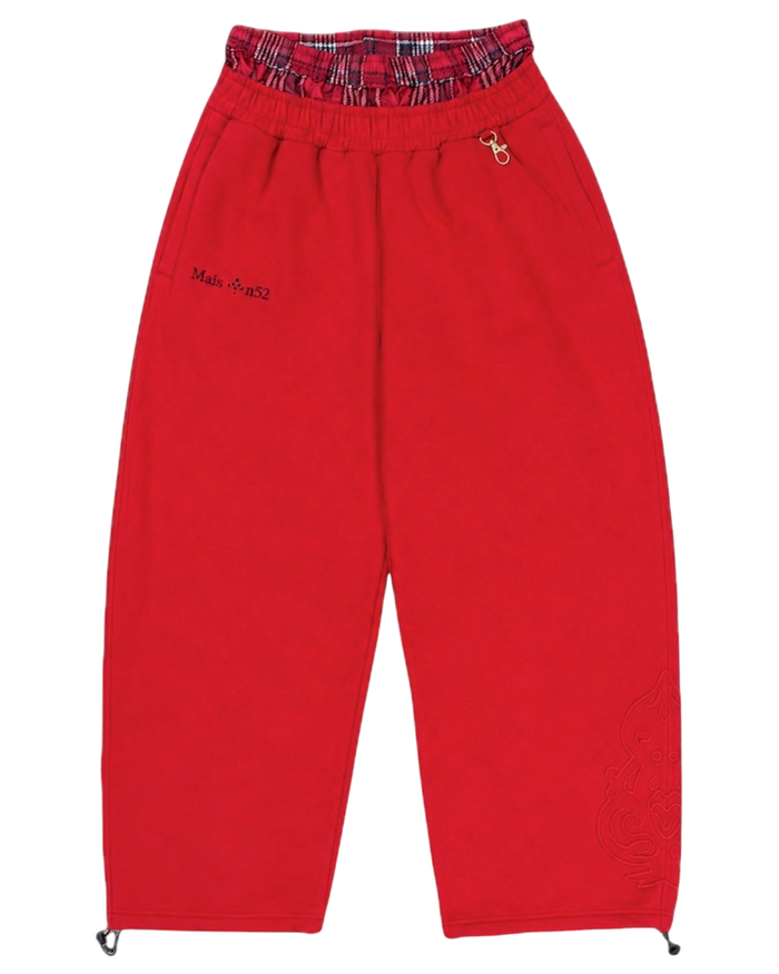 Double-Waisted Jogger Red